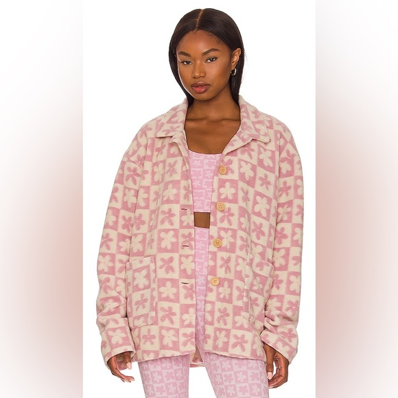 NWOT Beach Riot Skye Jacket in Mod Flower Check - Picture 1 of 9